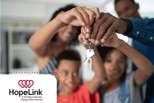 HopeLink of Southern Nevada Emergency Housing in Southern Nevada: Helping Families in Crisis A group of people holding keys.